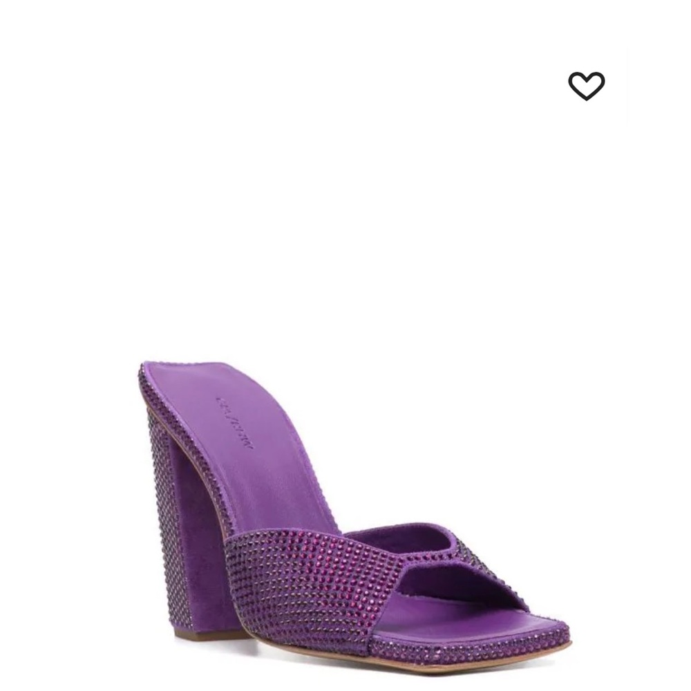 GIABORGHINI glass-crystal embellished mules